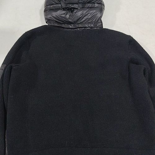 Hooded Puffer Jacket with Knit Sleeves