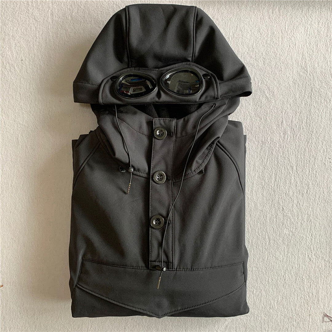 Hooded Jacket with Integrated Goggles