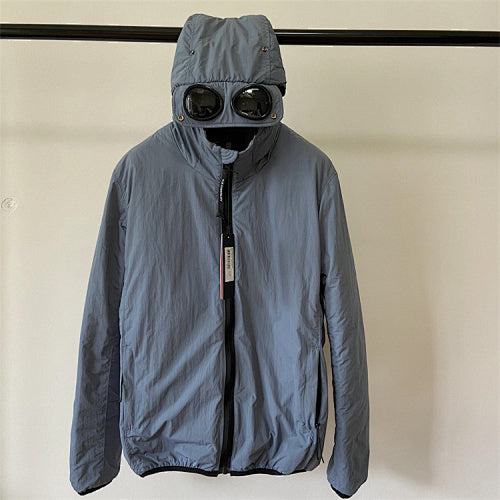 Hooded Puffer Jacket with Integrated Goggles