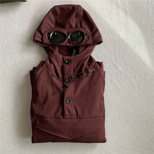 Hooded Jacket with Integrated Goggles