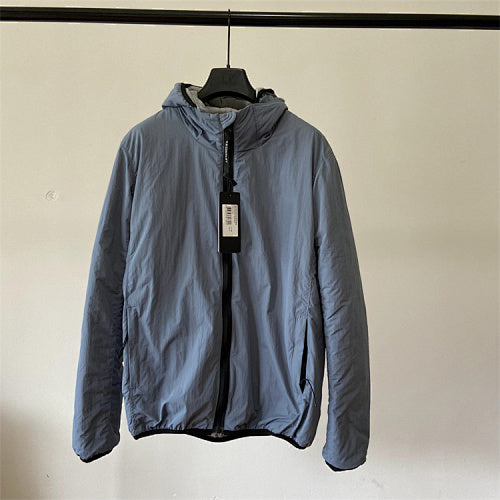 Hooded Puffer Jacket with Integrated Goggles