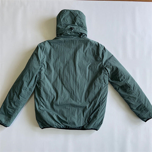 Hooded Puffer Jacket with Integrated Goggles