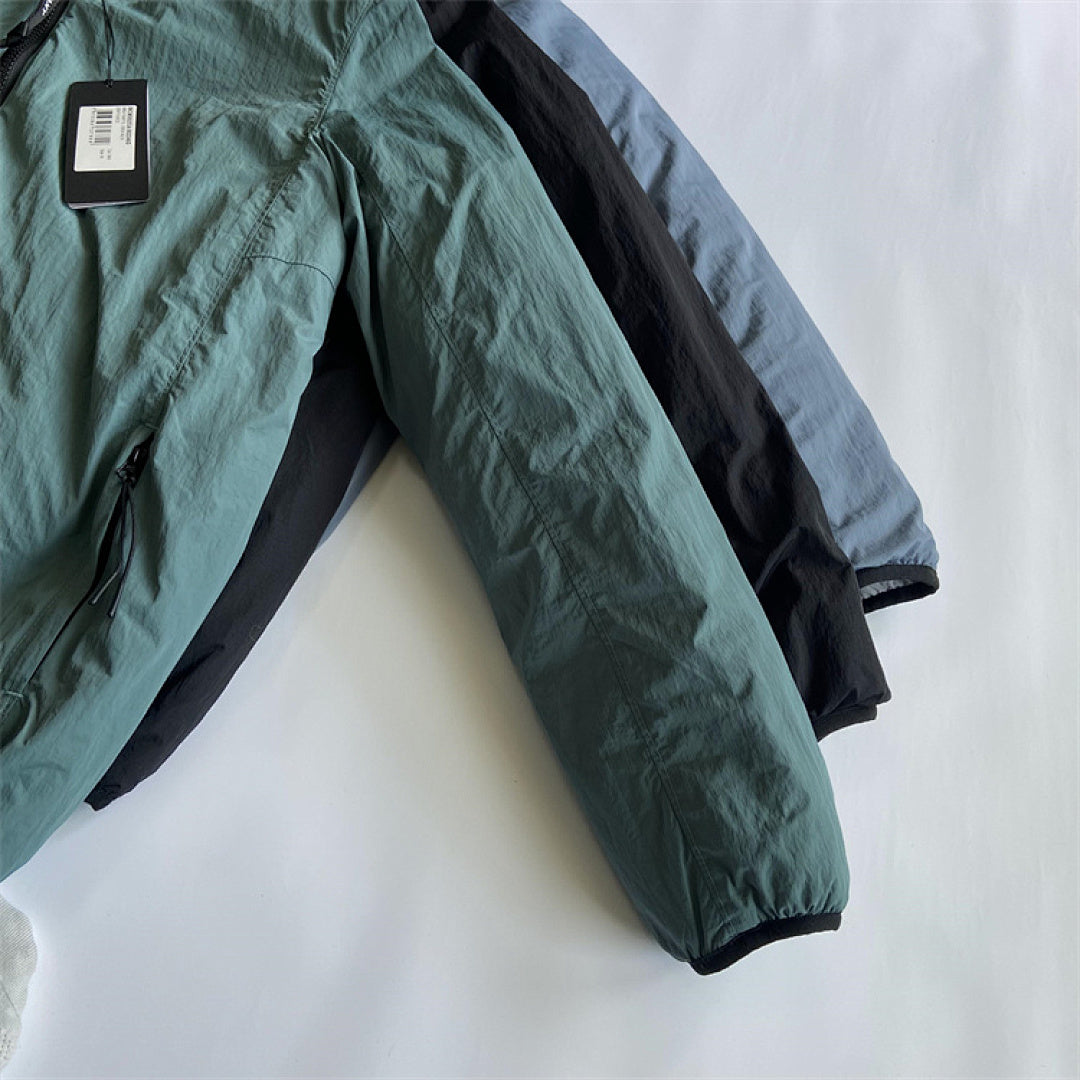 Hooded Puffer Jacket with Integrated Goggles