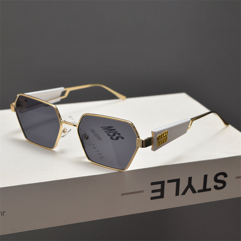 Rimless Gold Shield Sunglasses