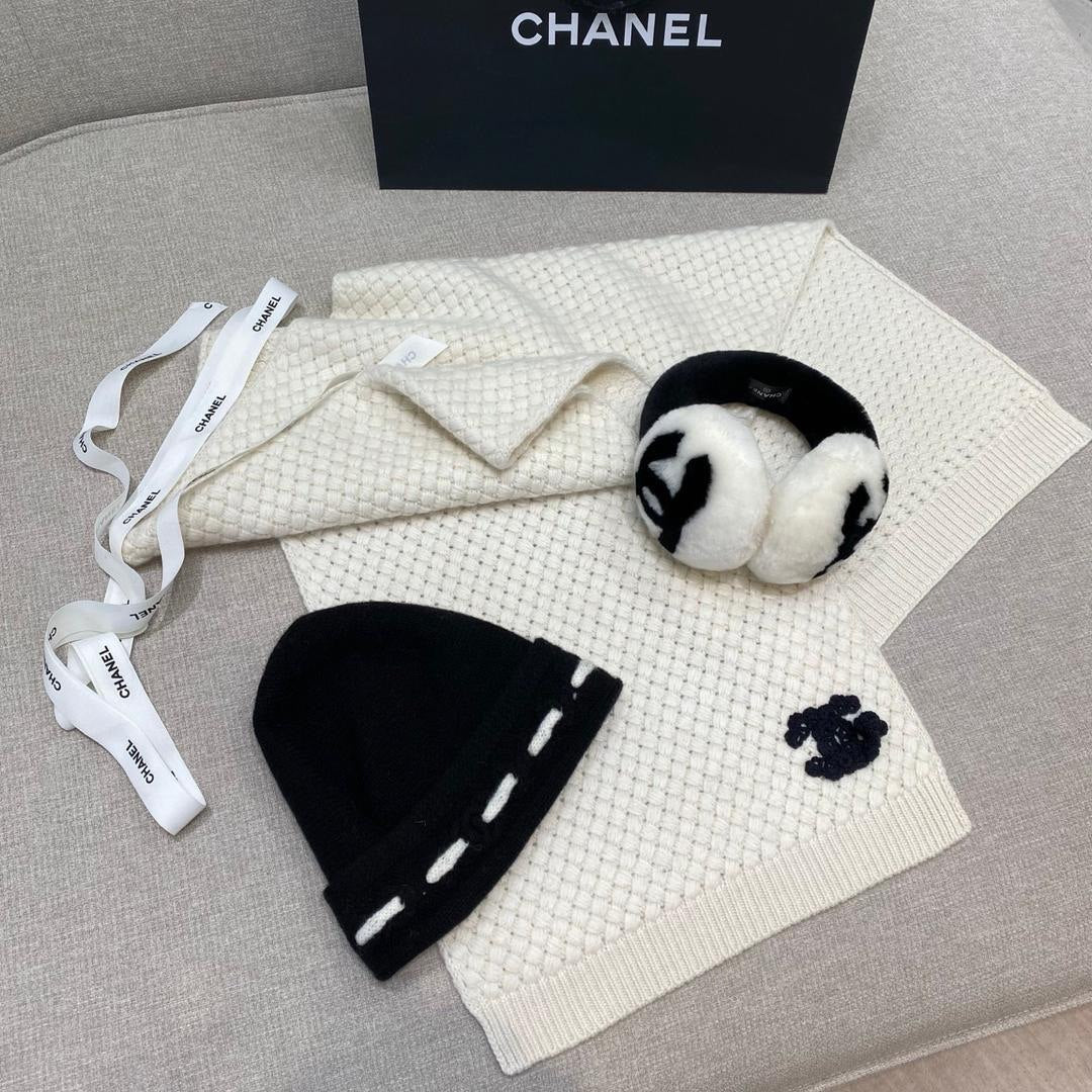 Scarf+Earmuffs+Beanie Set CC