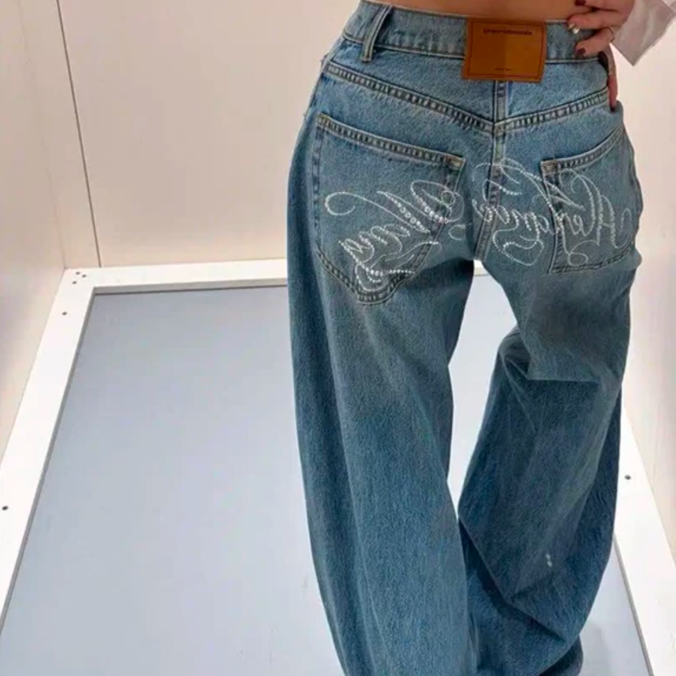 Wide Leg Denim Jeans