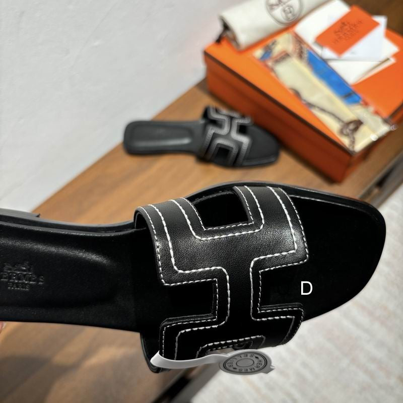 Leather Flat Sandals