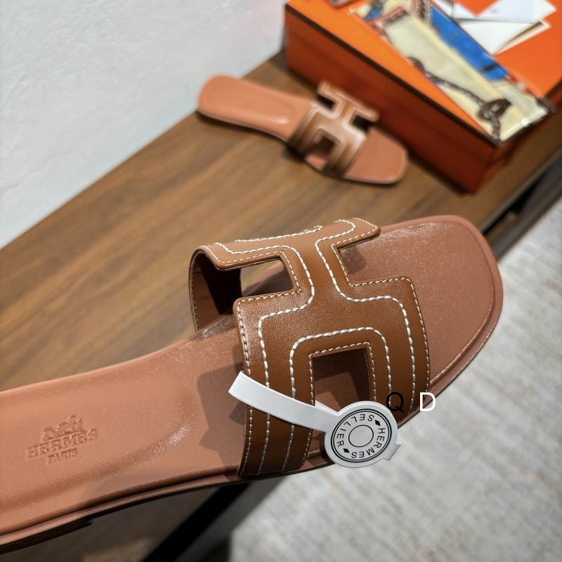 Leather Flat Sandals