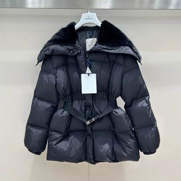 Belted High-Collar Puffer