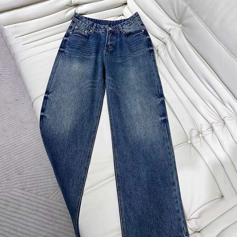 Straight Cut Denim Jeans