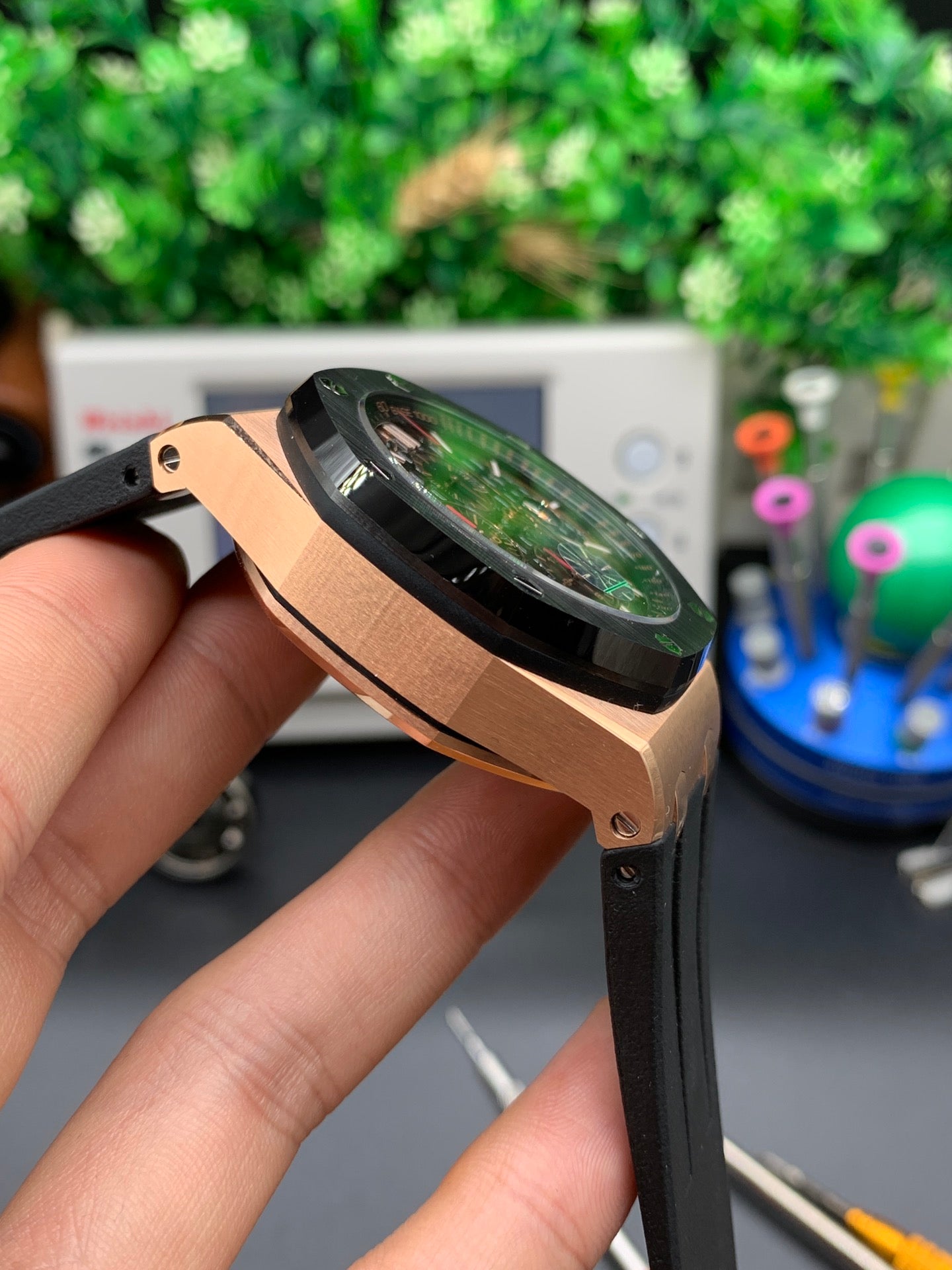 Black Chronograph Automatic Watch 44 mm