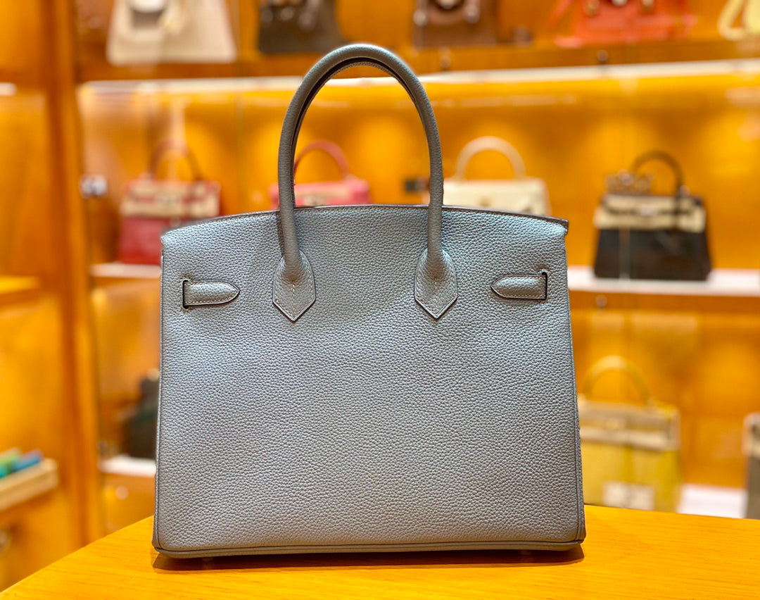 30 Togo Blue with Palladium Hardware