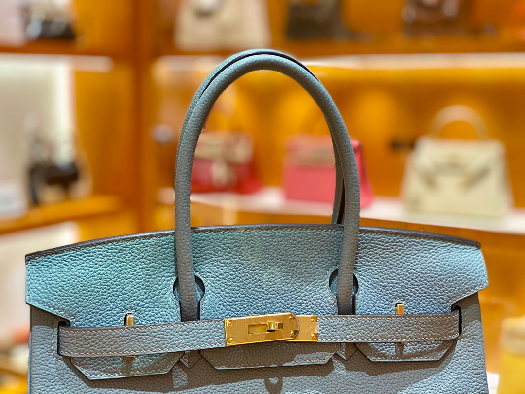 30 Togo Blue with Palladium Hardware