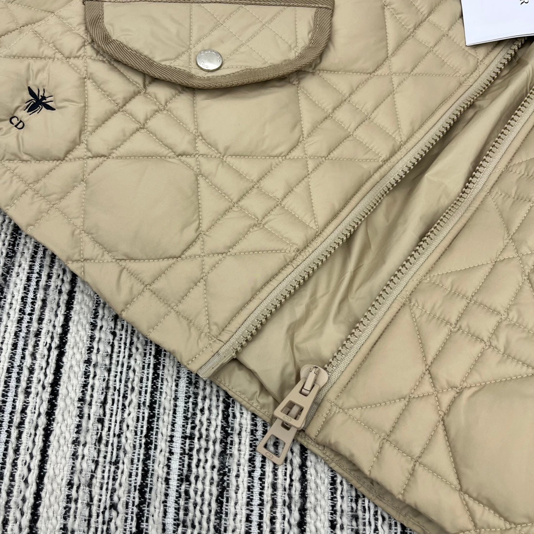 Diamond-Quilted Down Jacket