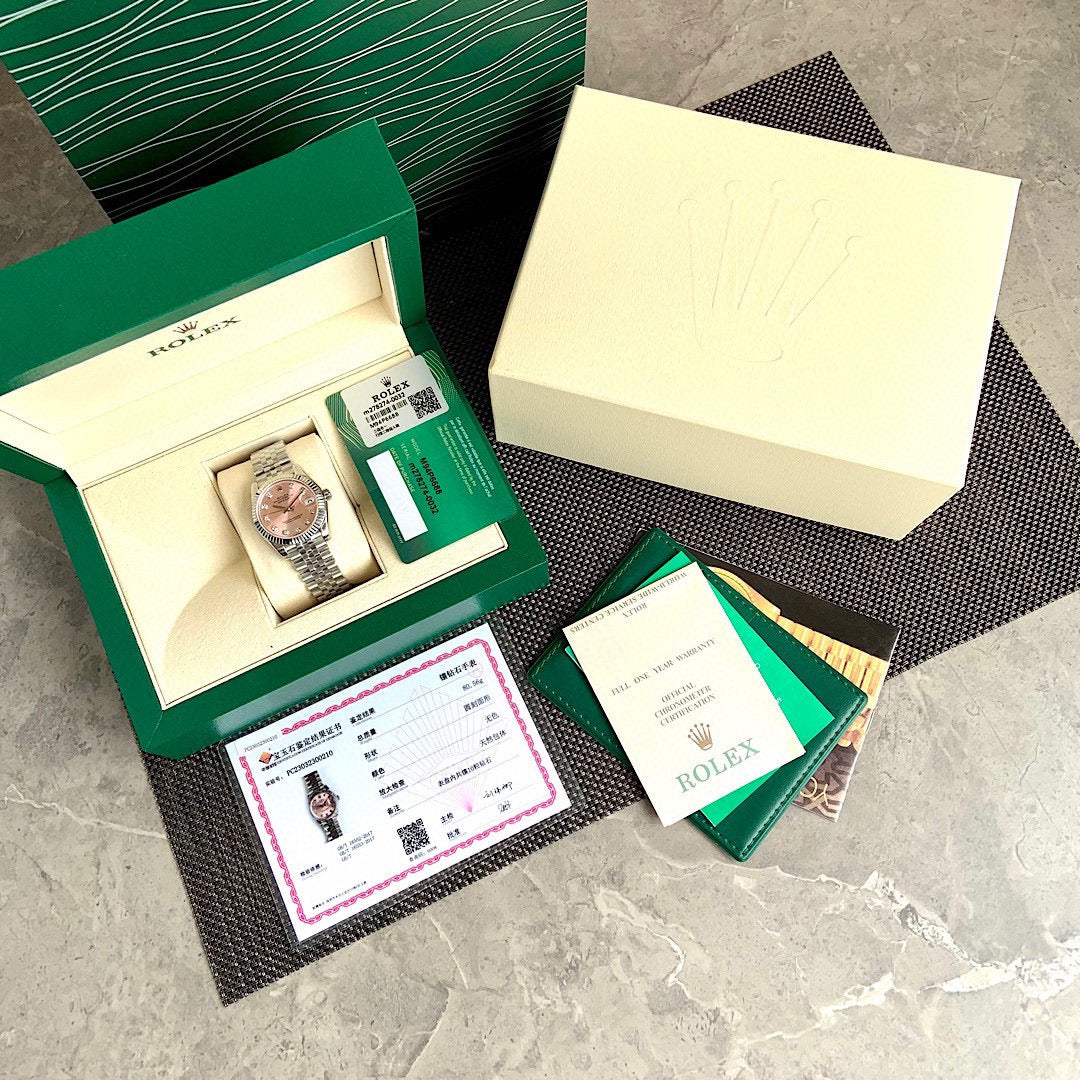 Luxury Rose Dial Automatic Watch