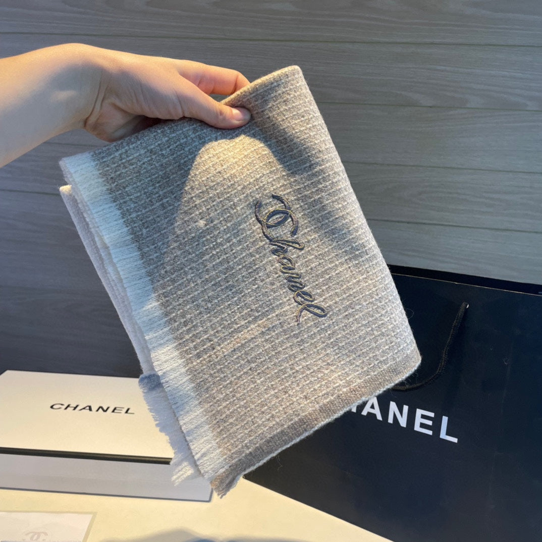 Beige-Toned Cashmere Scarf