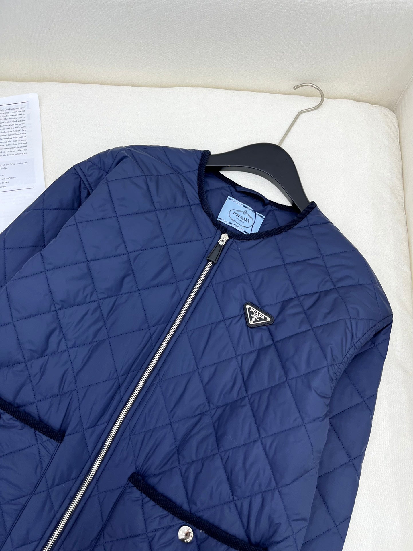 Diamond-Quilted Cotton Jacket