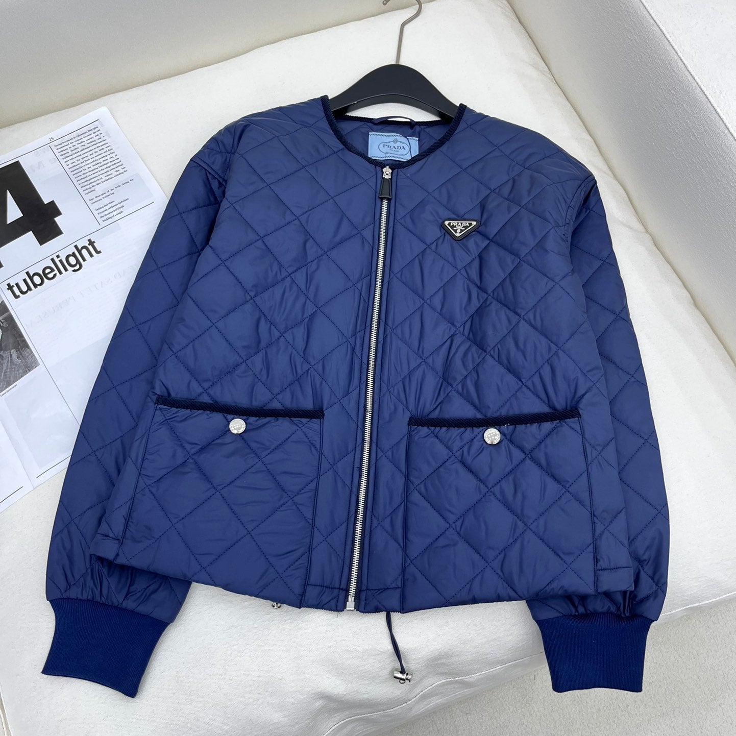 Diamond-Quilted Cotton Jacket