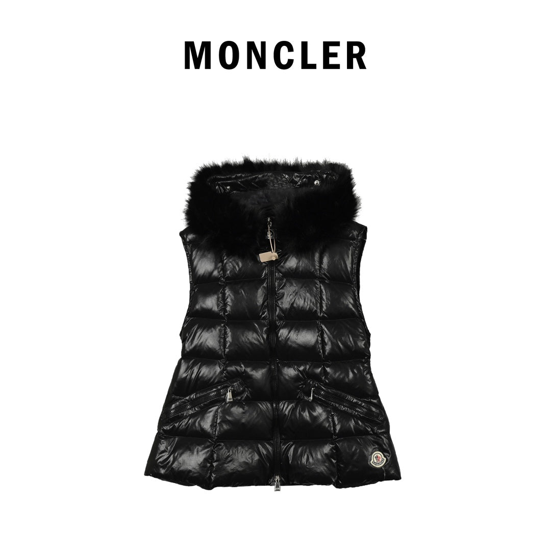 Hooded Down Jacket with Removable Fur Collar