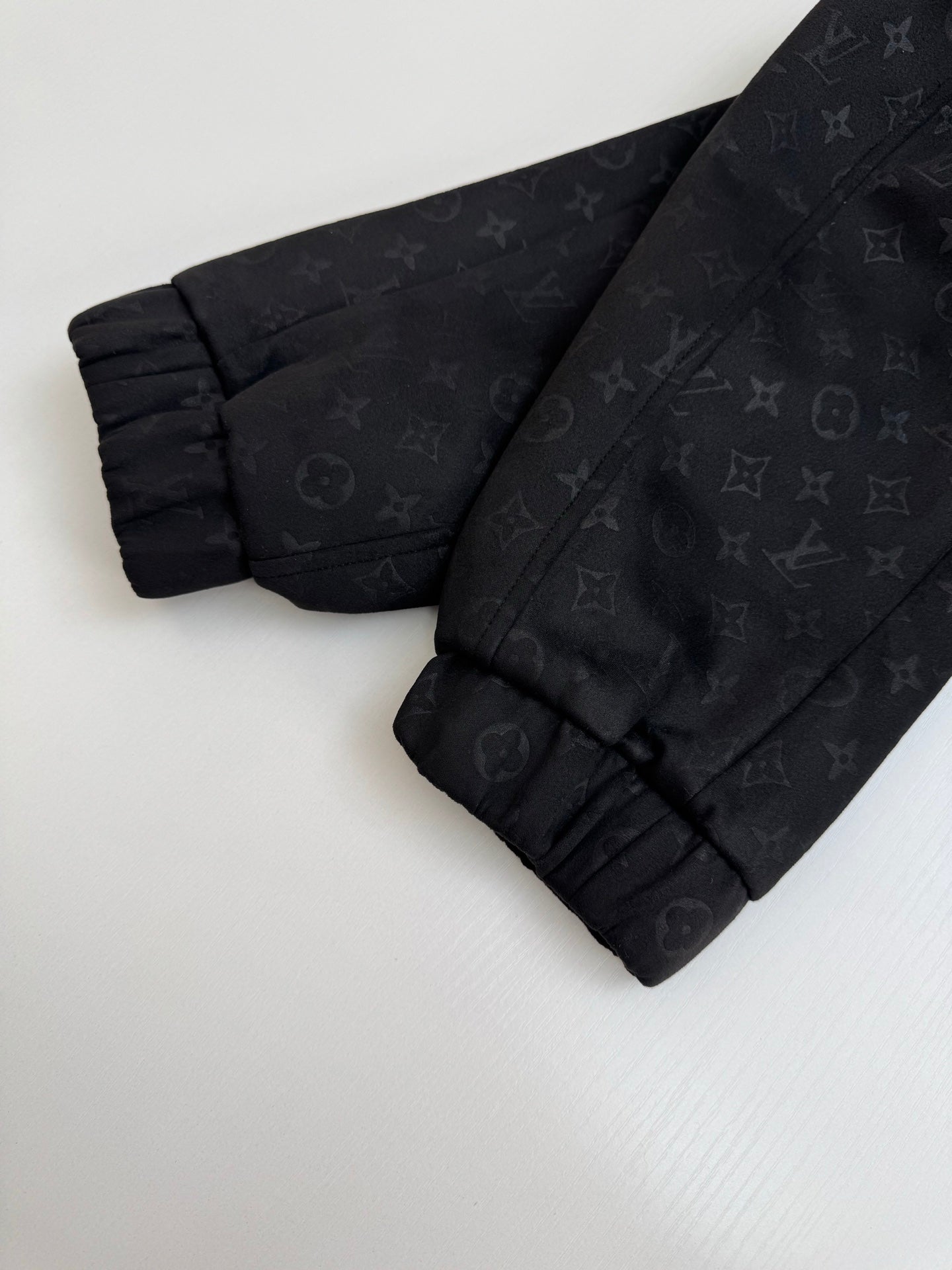 All-Over Monogram Leather-Style Jacket