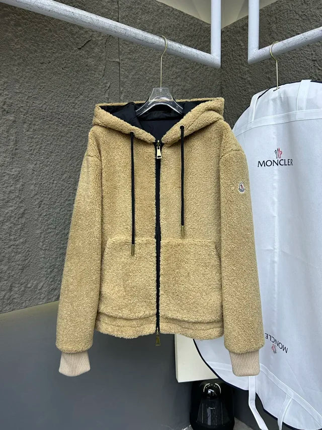 Teddy Fleece Zip Hoodie Jacket