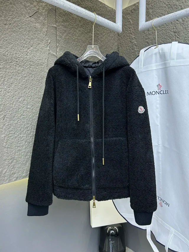 Teddy Fleece Zip Hoodie Jacket